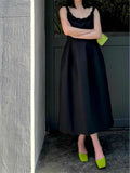 Ifomt Backless Chic Black Dress