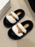 IFOMT Open Toe Split-Joint Platform Shoes Slippers