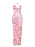 Ifomt Straps Butterfly Backless Dress
