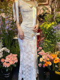 Ifomt French Bow Lace Dress