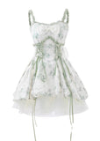 Ifomt Bow Flower Bud Princess Corset Dress
