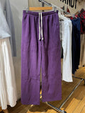 Ifomt New Purple Drawstring Straight Sweatpants Women Autumn Streetwear High Waist Cotton Trouser Casual Vintage Sport Loose Long Pant