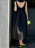 Ifomt Backless Chic Black Dress