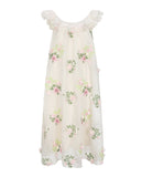 Ifomt Backless Flowers Ruffle Dress