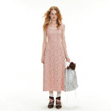 Ifomt Pink Bows Suspender Dress