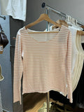 Ifomt Striped Slash Neck Slim T Shirts Women Casual American Streetwear Sexy Cotton Long Sleeve Tees Sweet Vintage T-shirts Y2K Tops