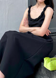 Ifomt Backless Chic Black Dress