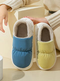 IFOMT Contrast Color Round-Toe Split-Joint Slippers