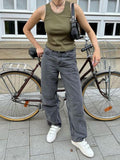 IFOMT Mid Waist Loose Fit Jeans