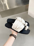 IFOMT Contrast Color Pleated Slippers