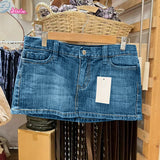 Ifomt 2025 Summer Women Blue Denim Skirts Vintage High Waist Pockets Mini Skirts Female Y2k Streetwear Slim Bottoms