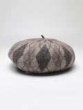 IFOMT Vintage Wool Contrast Color Beret Hat