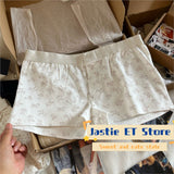 Ifomt Cute Litter Deer Print Homewear Women Shorts Fashion Three Button Tight Casual Summer Shorts 2025 New Slim Y2K Street Trouser