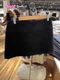 Ifomt 2025 New Lace Trim Straight Mini Skirt Shorts Woman Spring High Waist Fashion Short Casual Streetwear Preppy Style Y2k Skirts