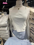 Ifomt Solid Ribbed Long Sleeve T Shirt Women 2025 Spring Cotton Sexy Slash Neck Tees Tops Harajuku Streetwear Slim Crop Top Y2k Tshirt
