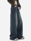 IFOMT Blue Wash Baggy Boyfriend Jeans