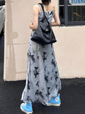 Ifomt Butterfly Satin Suspender Dress