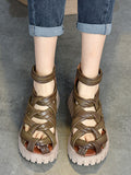 IFOMT Casual Hollow Gladiator Shoes Platform Sandals