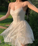 Ifomt Customized Prom Dresses Exquisite Spaghetti Sheath Party Flowers Draped Chiffon Occasion Evening Gown vestidos de graduación فست