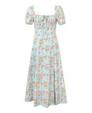 Ifomt Cottage Floral Puff-sleeved Dress