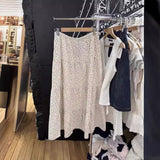 Ifomt Drawstring Tied Chic Sweet Long Skirt 2025 New Summer Floral Cake Skirt Fashion Versatile High Waist Loose A-line Women Skirt