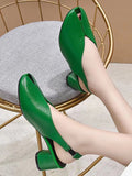 IFOMT Open Toe Solid Color Shoes Pumps Sandals