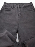 IFOMT Mid Waist Loose Fit Jeans