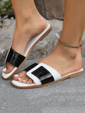 IFOMT Open Toe Shiny Split-Joint Slippers