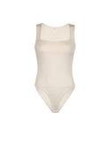 IFOMT Spring Outfits Black Solid Basic Skinny Square Collar Sleeveless Bodysuit Women