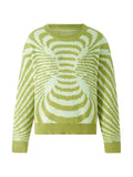 IFOMT Vintage Striped Splice Crew Neck Short Sweater