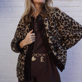 IFOMT Spring Outfits Autumn Leopard Jacket Coat Women 2025 New Arrivals O Neck Single Breasted Jacket Casual Female Coat