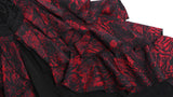 Ifomt Gothic Black and Red Jacquard Palace Dress