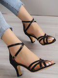 IFOMT Hollow Peep Toe Pumps Sandals