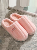 IFOMT Indoor Warm Non-Slip Solid Color Slippers