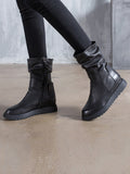 IFOMT Leisure Fashion Solid Leather Martin Boots