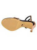 IFOMT Belt Buckle Open Toe Shiny Split-Joint Pumps Sandals Sandals
