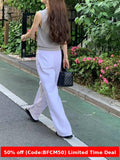 clothes 2024 Summer New Dongdaemun Ou * Ce Cotton Linen Summer Cool Trousers Straight Casual Pants