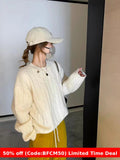 clothes Women's Twist Sweater 2024 Autumn and Winter Korean Style Lazy Style Loose Retro Outer Pullover Sweater Women's Top