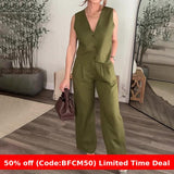 business casual outfits British Style Commuter Fashion Women's Vest Trousers Two-Piece Suit