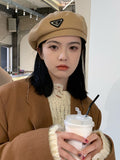 IFOMT 3 Colors Vintage Solid Color Woolen Beret Hat