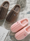 IFOMT Indoor Warm Non-Slip Solid Color Slippers