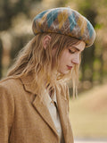 IFOMT Vintage Wool Contrast Color Beret Hat