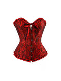 IFOMT Flora Vintage Lace Up Bustier