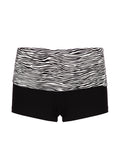 IFOMT Spring Outfits Sweetown Contrast Stripe Waist Skinny Sexy Black Booty Shorts For Women Basic Casual Summer Vacation Outfits