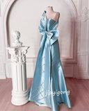 Ifomt Customized Modern Style Charmeuse Pleat Bow Pattern Mermaid One-shoulder Long Dresses Bespoke Occasion Exquisite