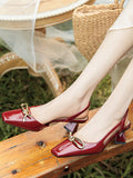 IFOMT Split-Joint Square-Toe Sandals Sling Shoes