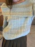 IFOMT Ombre Striped Irregular Design Slim Sweater