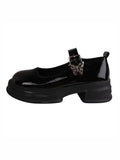 IFOMT Buckle Butterfly Shape Round-Toe Mary Janes