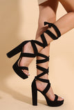 IFOMT Suede strappy high heels