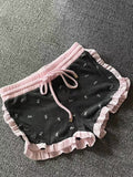 Ifomt American Vintage Spice Girl 2 Piece Set Women Sexy V-neck Long Sleeve Slim Tops + Y2k High Waist Shorts Sweet Sprots Suits 2024 outfit inspo